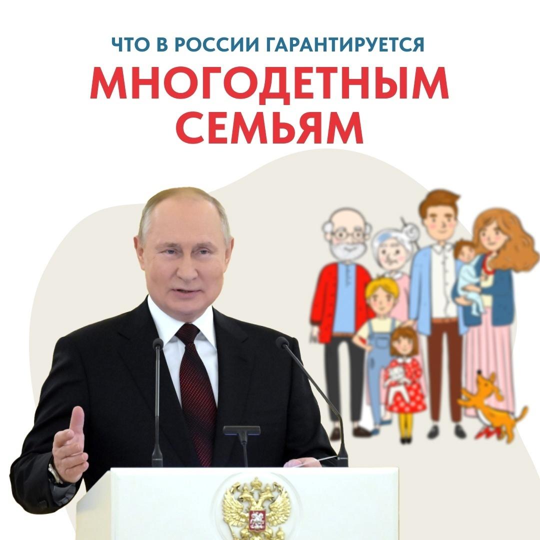 В России с этого года официально закреплен статус «многодетной семьи».