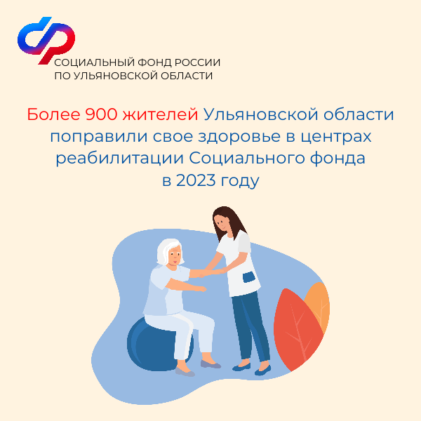 Центры Социального фонда в 2023 году приняли на лечение более 900 жителей.